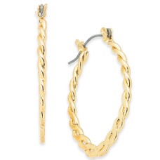 Charter Club Gold-Tone Medium Twisted Hoop Earrings