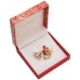  Gold-Tone Pave & Imitation Pearl French Horn Box Pin