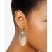  Gold-Tone Sculptural Disc Drop Earrings