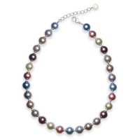 Charter Club Imitation 14mm Pearl Collar Necklaces, Silver/Multi