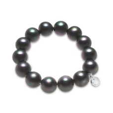 Charter Club Imitation Pearl Stretch Bracelet (14mm, Gray)
