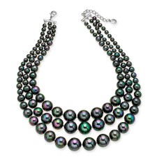 Charter Club Imitation Pearl Three-Row Collar Necklace (18+2)