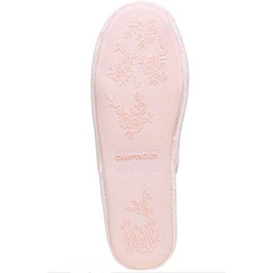  Microvelour Scuff Slippers (Petal Pink, S)