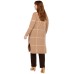  Plus Size Cashmere Windowpane Sweater Coat 2X – Dark Beige