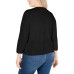  Plus Size Pointelle Cardigan 1X – Black