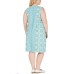  Plus Size Printed Shift Dress 3X- Blue