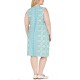  Plus Size Printed Shift Dress 3X- Blue