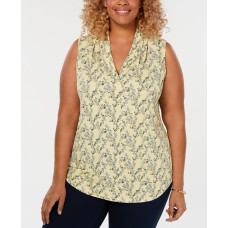 Charter Club Plus Size Printed V-Neck Blouse