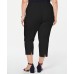 Plus Size Pull-On Capri Pants Black Size 20W