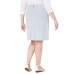  Plus Size Railroad-Striped Denim Skirt 18W – Aqua