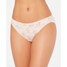 Charter Club Pretty Cotton Bikini Underwear (Floral Pink, Medium)