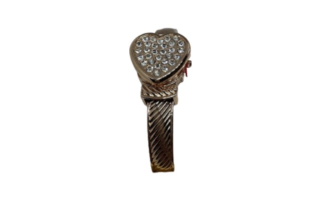  Rose Gold Color Cuff Watch- Flip Top Watch (Pink)
