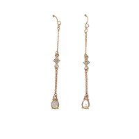 Charter Club, Rose Gold Crystal Linear Drop Earrings (Pink)