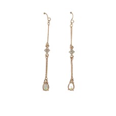Charter Club, Rose Gold Crystal Linear Drop Earrings (Pink)