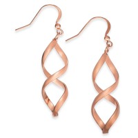 Charter Club Rose Gold-Tone Twist Drop Earrings