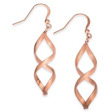 Charter Club Rose Gold-Tone Twist Drop Earrings