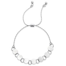Charter Club Silver-Tone  7″-10″ Circle Slider Bracelet