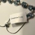  Silver-Tone Blue Crystal & Stone Adjustable Slider Bracelet