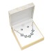  Silver-Tone Crystal Cluster Collar Necklace & Stud Earrings Set (17+2)
