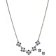  Silver-Tone Crystal Cluster Collar Necklace & Stud Earrings Set (17+2)