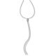  Silver-Tone Crystal Long Lariat Necklace (Silver)