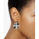 -Tone Crystal, Stone & Imitation Pearl Cluster Drop Earrings