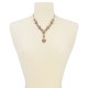  Silver-Tone Crystal & Stone Lariat Necklace (17+2)