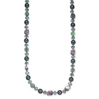 Charter Club Silver-Tone Stone & Imitation Pearl Long Necklace, 42″ + 2″ extender
