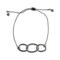 Charter Club Silver-Tone Triple Link Slider Bracelet