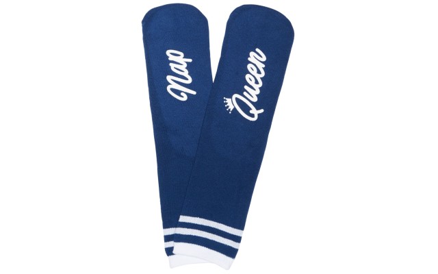  Slipper Socks with grippers, Navy, 9-11