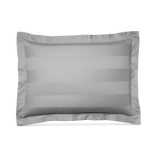 Charter Club Standard Pillow Sham Damask Stripe 500 TC Pima Cotton Grey