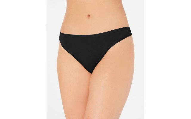  Supima Cotton Thong Underwear (Black, X-Large)