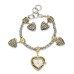  Two-Tone Stainless Steel Charm Bracelet Watch (28mm)