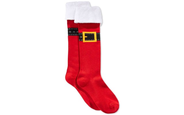  Womens Buckle Up Knee High So Brick Socks (9-11, Brick Red)