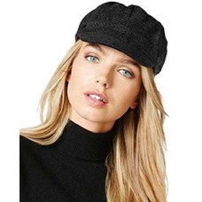 Charter Club Women’s Chenille Newsboy Hat Black One Size