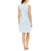  Women’s Cotton Sleeveless Sleep Shirt Nightgown (Blue Paisley, X-Small)