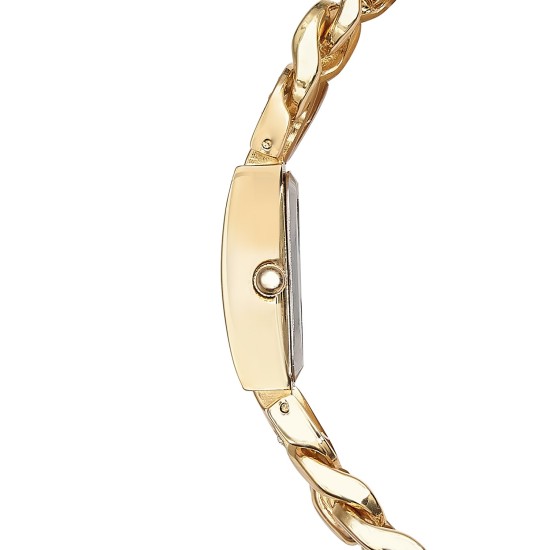  Women’s Crystal Gold-Tone Double Chain Bracelet Watch 27mm,