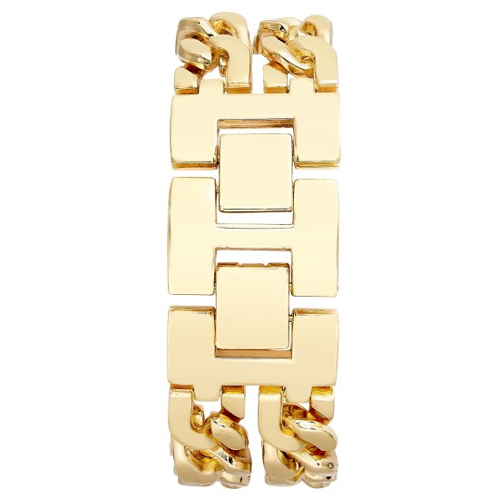  Women’s Crystal Gold-Tone Double Chain Bracelet Watch 27mm,