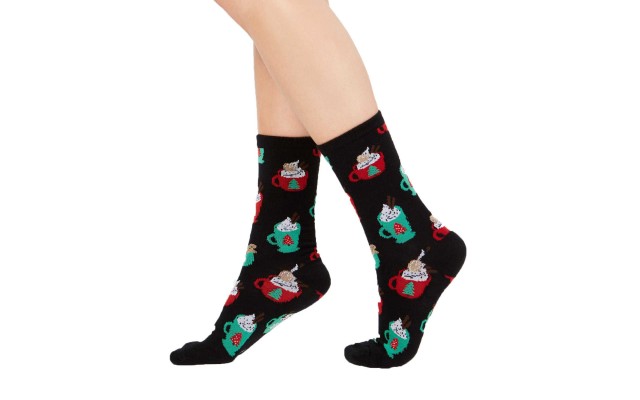  Womens Hot Chocolate Crew Socks (Black, 9-11)