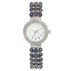 Charter Club Women’s Imitation Tahitian Pearl Bracelet Watch 31mm, Silver