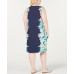  Womens Intrepid Blue Combo Ocean Paradise Floral Shift Dress, Blue, 1X