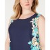  Womens Intrepid Blue Combo Ocean Paradise Floral Shift Dress, Blue, 2X