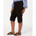  Womens Plus Denim Mid Rise Capri Jeans, Black, 18W
