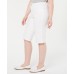  Womens Plus Denim Mid Rise Capri Jeans, White, 14W