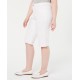  Womens Plus Denim Mid Rise Capri Jeans, White, 14W