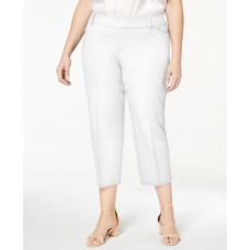 Charter Club Womens Plus Newport Slim Leg Tummy Slimming Cropped Pants