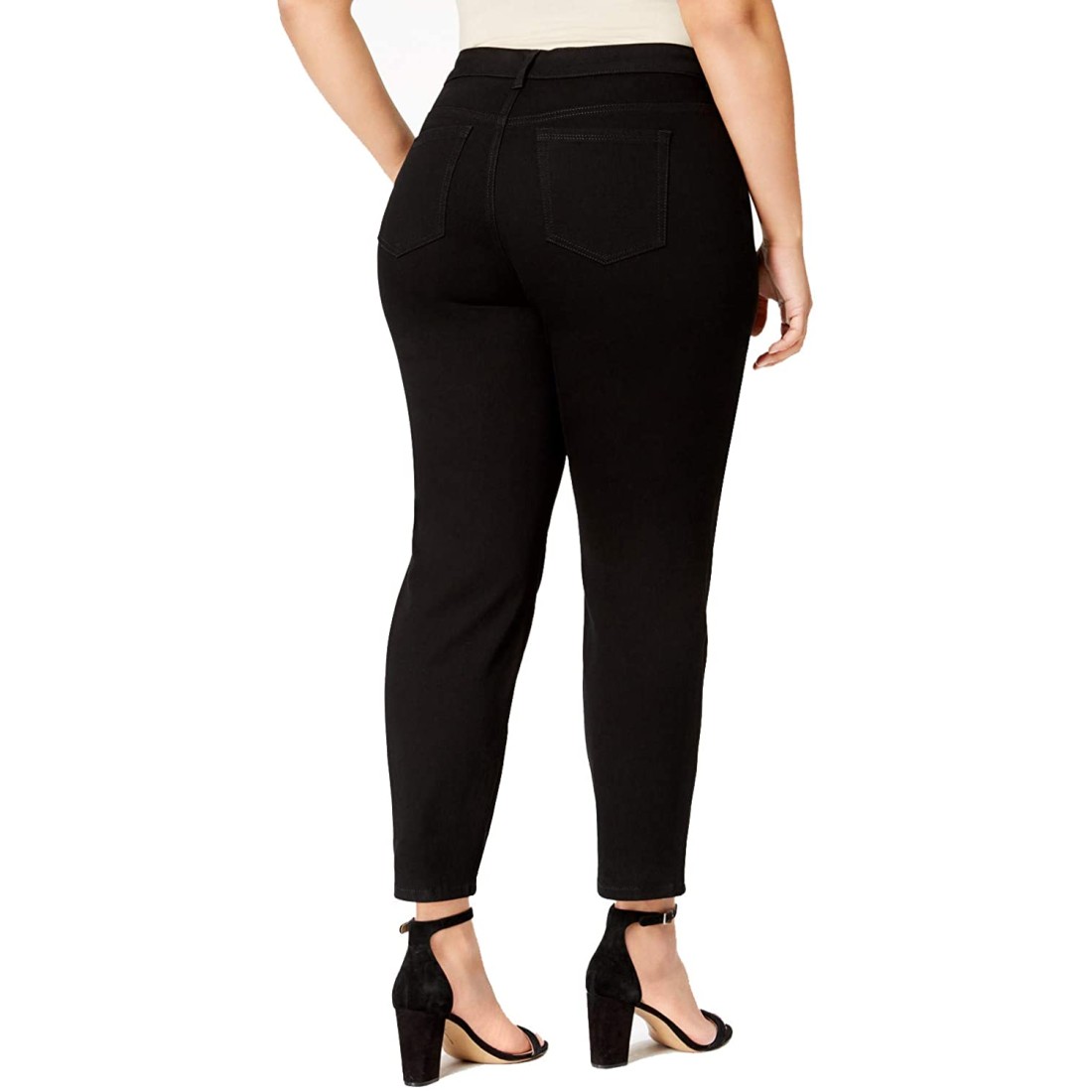 Charter Club Women’s Plus Size Bristol Tummy-Control Ankle Jeans Black 20W