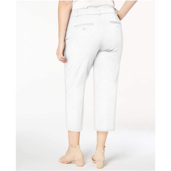  Women’s  Plus Size Cropped Pants White Size 14W