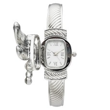 Charter Club Women’s Silver-Tone Cuff Bracelet Dragonfly Watch 25mm
