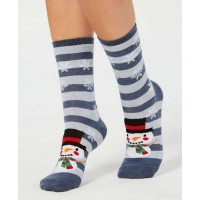 Charter Club Women’s Snowman Socks (Navy)